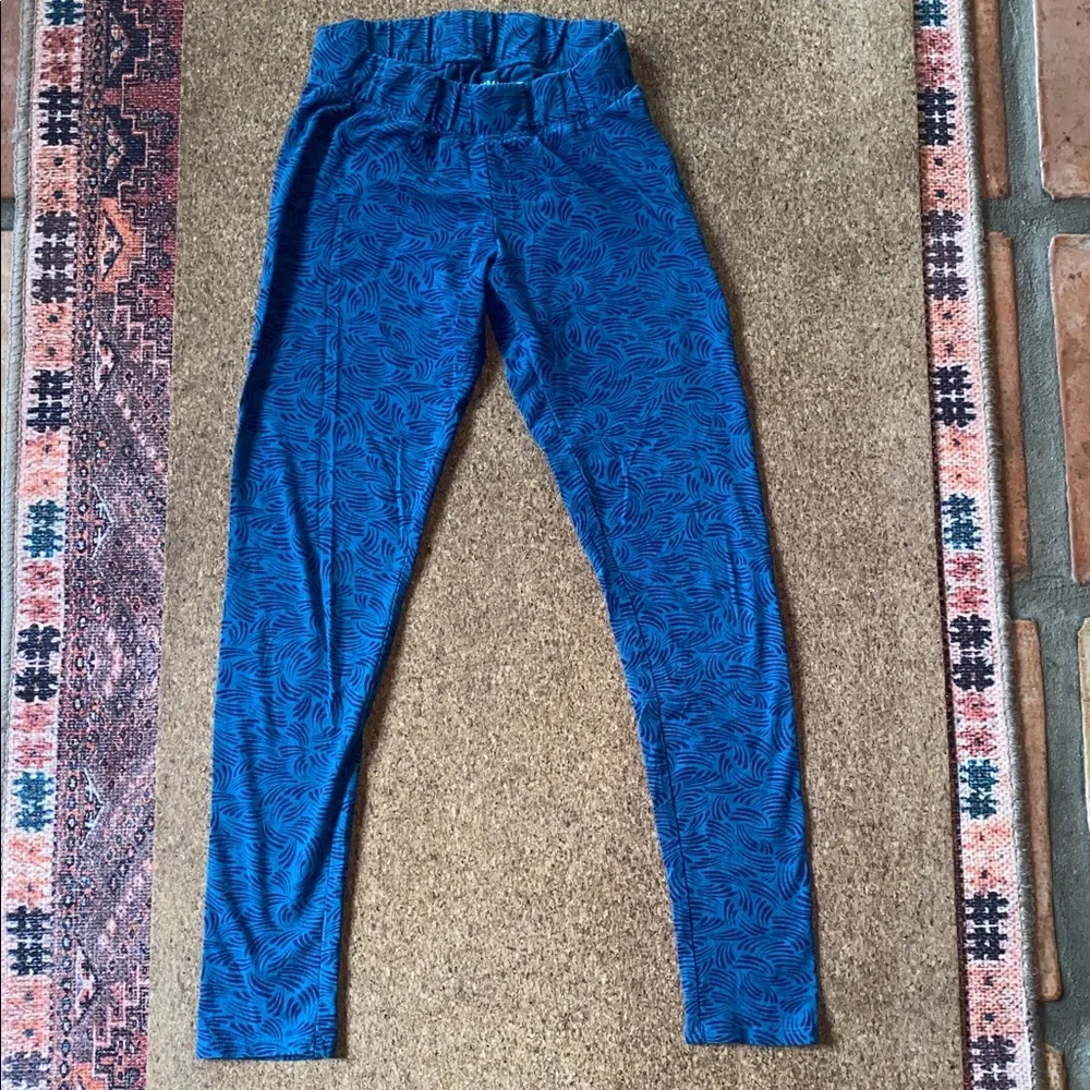 Pact Vibrant Blue Organic Cotton Cropped Leggings - Picture 2 of 6